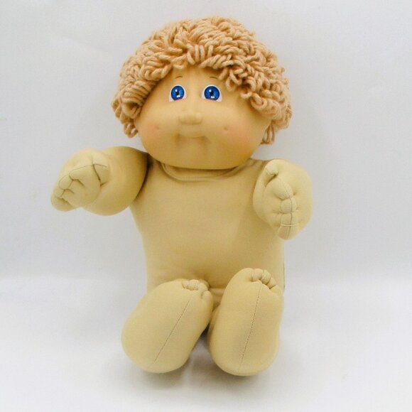 Vintage 1985 CPK Boy Doll Champagne Loop  Hair Blue Eyes Gray Game Outfit - Picture 9 of 9